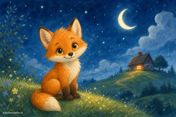 The same fox cub scene painted in soft watercolor by GPT Image 2